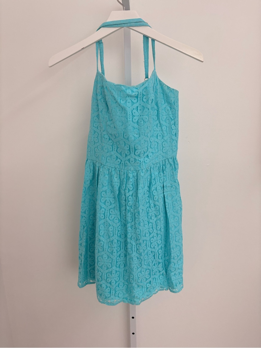 Lilly Pulitzer Aqua Eyelet Sundress - Sleeveless Casual